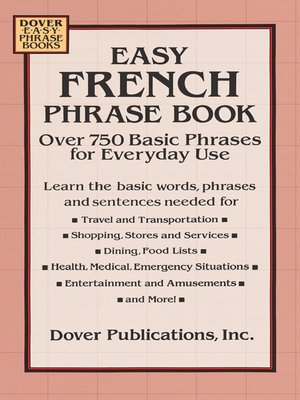 Easy French Phrase Book - ebook